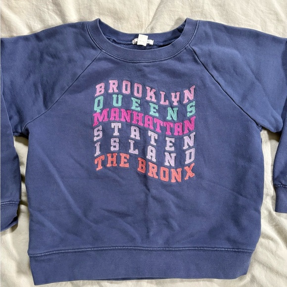 J Crew Girls Boroughs of New York Crewneck Sweatshirt size M (8-9) - Picture 4 of 6